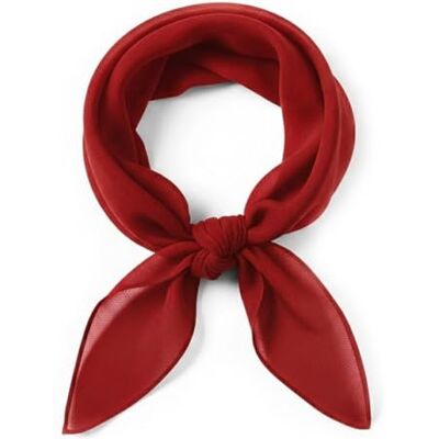 TigerTie Fijne chiffon sjaal voor dames, effen, afmetingen: 58 x 58 cm, Rood Afmeting sjaaltje: ca. Lengte 58 cm, breedte 58 cm TigerTie Fijne chiffon sjaal voor dames, effen, afmetingen: 58 x 58 cm, Rood Afmeting sjaaltje: ca. Lengte 58 cm, breedte 58 cm