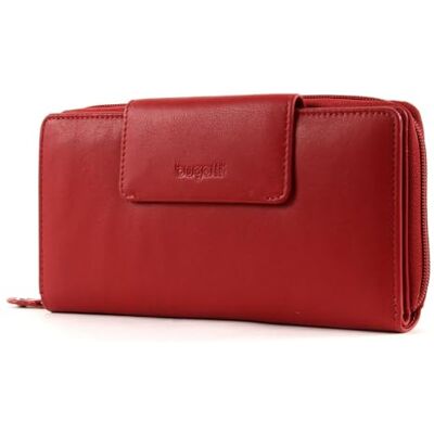bugatti Vertice Portemonnee voor dames, leer, 24 kaarten, grote capaciteit, Rood, Stijlvol bugatti Vertice Portemonnee voor dames, leer, 24 kaarten, grote capaciteit, Rood, Stijlvol