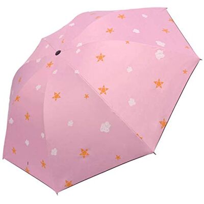 DAIHAN Handparaplu handparaplu met gestippeld patroon vintage gecoat winddicht stabiel draagbaar licht UV-bescherming geplisseerd zonwering geplisseerd, Stijl 6., M DAIHAN Handparaplu handparaplu met gestippeld patroon vintage gecoat winddicht stabiel draagbaar licht UV-bescherming geplisseerd zonwering geplisseerd, Stijl 6., M