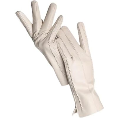 FNBDDX Warme winterhandschoenen voor dames, fluweel, kort en dun, voor touchscreen, rijhandschoenen leer voor (beige touch, 6,5) FNBDDX Warme winterhandschoenen voor dames, fluweel, kort en dun, voor touchscreen, rijhandschoenen leer voor (beige touch, 6,5)
