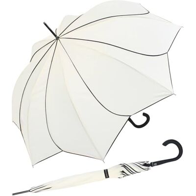 Pierre Cardin Paraplu voor dames, groot, stabiel, met automatisch, zonnebloem, wit, 105 cm, paraplu met automatisch systeem Pierre Cardin Paraplu voor dames, groot, stabiel, met automatisch, zonnebloem, wit, 105 cm, paraplu met automatisch systeem