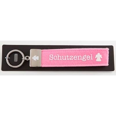 Depesche 4298-025 vilten sleutelhanger sleutelhanger met metalen gesp gegraveerd en iconische beschermengel print, 18,7 x 4,4 x 1 cm, Roze Depesche 4298-025 vilten sleutelhanger sleutelhanger met metalen gesp gegraveerd en iconische beschermengel print, 18,7 x 4,4 x 1 cm, Roze