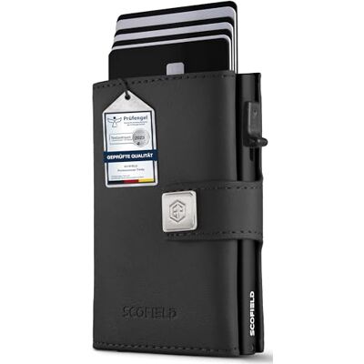 SF SCOFIELD Trinity Slanke portemonnee met muntvak, creditcardhouder voor heren voor 10-12 kaarten, RFID-bescherming, portemonnee voor mannen, smart portemonnee, etui SF SCOFIELD Trinity Slanke portemonnee met muntvak, creditcardhouder voor heren voor 10-12 kaarten, RFID-bescherming, portemonnee voor mannen, smart portemonnee, etui