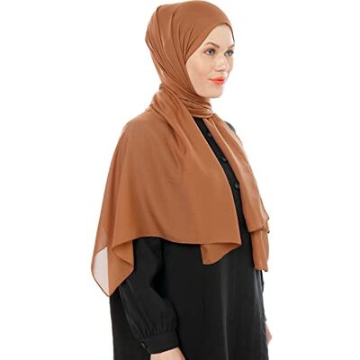 Ayisah Hijab sjaal moslimsjaal, zachte chiffon, hijab, 180 x 70 cm, moderne islamitische chiffon sjaals voor dames, hoogwaardige kwaliteit, Lichtbruin 180x70 cm Ayisah Hijab sjaal moslimsjaal, zachte chiffon, hijab, 180 x 70 cm, moderne islamitische chiffon sjaals voor dames, hoogwaardige kwaliteit, Lichtbruin 180x70 cm
