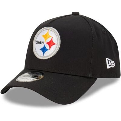 New Era NFL petten Amerikaans voetbal pet honkbalpet gebogen vizier verstelbaar 9Forty A-frame zwart, Pittsburgh Steelers #34615, Eén maat Eén maat New Era NFL petten Amerikaans voetbal pet honkbalpet gebogen vizier verstelbaar 9Forty A-frame zwart, Pittsburgh Steelers #34615, Eén maat Eén maat
