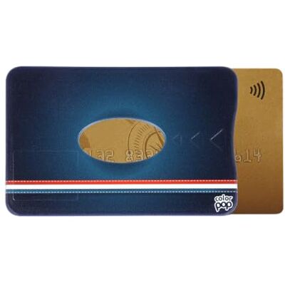Color Pop RFID-bestendige harde kaarthouder, gemaakt in Frankrijk, voetbalcollectie, pvc, creditcardbescherming, 6 x 9,1 cm, Lint, Klassiek Color Pop RFID-bestendige harde kaarthouder, gemaakt in Frankrijk, voetbalcollectie, pvc, creditcardbescherming, 6 x 9,1 cm, Lint, Klassiek