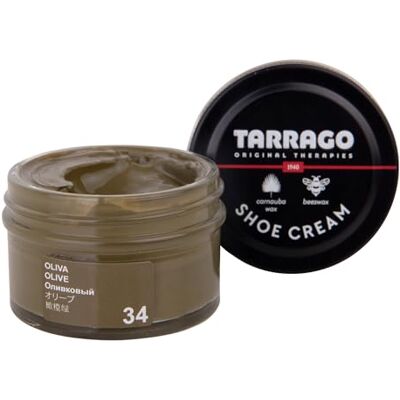 Tarrago Shoe Cream Beschermende crème voor leren schoenen, schoenverzorging, voedt, herstelt en beschermt 50 ml, (34) Olijf 50 ml Tarrago Shoe Cream Beschermende crème voor leren schoenen, schoenverzorging, voedt, herstelt en beschermt 50 ml, (34) Olijf 50 ml