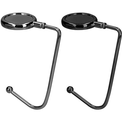 kwmobile 2 x handtashaak – opvouwbare zakhouder – zakhouder voor tafel of kantoor – ophangen van handtas en kleine voorwerpen – zilverkleurig, Donkere leisteen zwart, Moderne stijl kwmobile 2 x handtashaak – opvouwbare zakhouder – zakhouder voor tafel of kantoor – ophangen van handtas en kleine voorwerpen – zilverkleurig, Donkere leisteen zwart, Moderne stijl