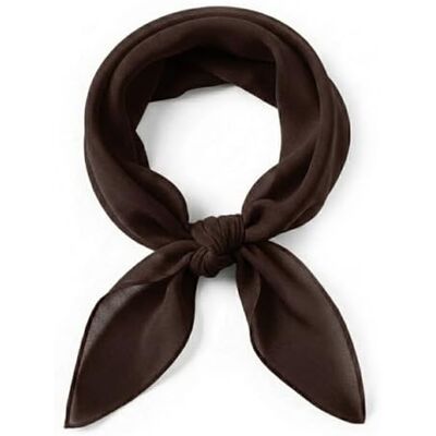TigerTie Fijne chiffon sjaal voor dames, effen, afmetingen: 58 x 58 cm, Donkerbruin Afmeting sjaaltje: ca. Lengte 58 cm, breedte 58 cm TigerTie Fijne chiffon sjaal voor dames, effen, afmetingen: 58 x 58 cm, Donkerbruin Afmeting sjaaltje: ca. Lengte 58 cm, breedte 58 cm