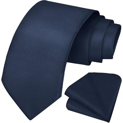 URAQT Formele en vierkante zakstropdas, 8 cm, effen, voor heren, werk, bruiloft, feest, werk (8 cm), Navy Blauw Regular size URAQT Formele en vierkante zakstropdas, 8 cm, effen, voor heren, werk, bruiloft, feest, werk (8 cm), Navy Blauw Regular size