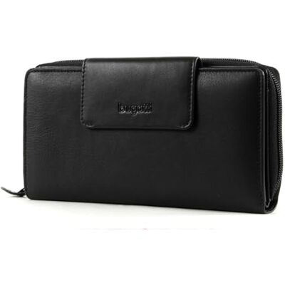bugatti Vertice Portemonnee voor dames, leer, 24 kaarten, grote capaciteit, zwart. bugatti Vertice Portemonnee voor dames, leer, 24 kaarten, grote capaciteit, zwart.