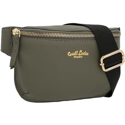 Gusti Leder Gusti Norell Uniseks minimalistische heuptas van echt leer met verstelbare riem, grijs, Taglia Unica, retro stijl Gusti Leder Gusti Norell Uniseks minimalistische heuptas van echt leer met verstelbare riem, grijs, Taglia Unica, retro stijl