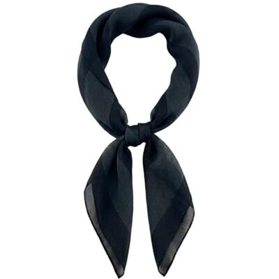 TigerTie Fijne chiffon sjaal voor dames, effen, afmetingen: 58 x 58 cm, Jet zwart. Afmeting sjaaltje: ca. Lengte 58 cm, breedte 58 cm TigerTie Fijne chiffon sjaal voor dames, effen, afmetingen: 58 x 58 cm, Jet zwart. Afmeting sjaaltje: ca. Lengte 58 cm, breedte 58 cm