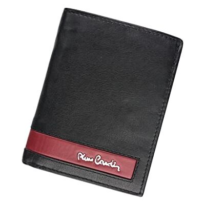 Pierre Cardin CB Tilak26 326 RFID, herenportemonnee, portemonnee, kaartsleuven, natuurlijk leer, rode afwerking, Rode afwerking, Modern Pierre Cardin CB Tilak26 326 RFID, herenportemonnee, portemonnee, kaartsleuven, natuurlijk leer, rode afwerking, Rode afwerking, Modern