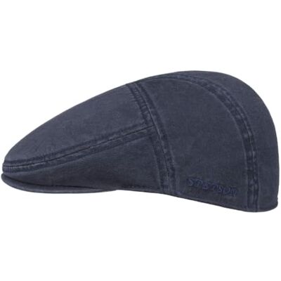 Stetson Paradise Cotton Flat Cap Herenpet van katoen, platte pet met uv-bescherming 40+, voor zomer/winter, S-XXL, Blauw, 62-63 62-63 Stetson Paradise Cotton Flat Cap Herenpet van katoen, platte pet met uv-bescherming 40+, voor zomer/winter, S-XXL, Blauw, 62-63 62-63