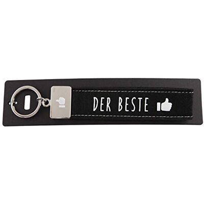 Depesche 4298-002 sleutelhanger met viltlussen met gravure van metaal en cultdruk Het beste donkergrijs, ca. 18,7 x 4,4 x 1 cm Depesche 4298-002 sleutelhanger met viltlussen met gravure van metaal en cultdruk Het beste donkergrijs, ca. 18,7 x 4,4 x 1 cm