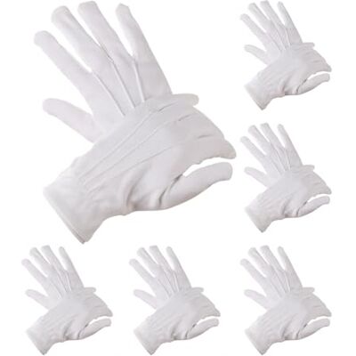poraceous 6 paar witte katoenen handschoenen, witte katoenen handschoenen, witte handschoenen, voor de politie formele avondjurk, korte banketten, sieraden beoordeling (3 stiksels design) poraceous 6 paar witte katoenen handschoenen, witte katoenen handschoenen, witte handschoenen, voor de politie formele avondjurk, korte banketten, sieraden beoordeling (3 stiksels design)