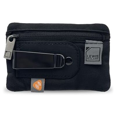 Lewis N Clarks RFID blokkering Clip Stash, Black ID-kaarthoes, zwart Lewis N Clarks RFID blokkering Clip Stash, Black ID-kaarthoes, zwart