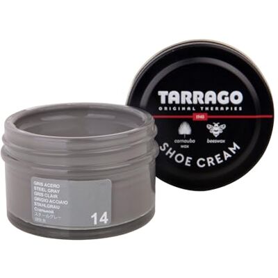 Tarrago Shoe Cream Beschermende crème voor leren schoenen, schoenverzorging, voedt, herstelt en beschermt 50 ml, (14) Staal Grijs 50 ml Tarrago Shoe Cream Beschermende crème voor leren schoenen, schoenverzorging, voedt, herstelt en beschermt 50 ml, (14) Staal Grijs 50 ml