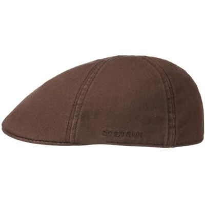 Stetson Level Gatsby pet voor heren platte zomerpet met klep, lente/zomer, Bruin 58-59 Stetson Level Gatsby pet voor heren platte zomerpet met klep, lente/zomer, Bruin 58-59