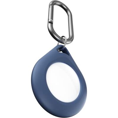 Keybudz Secure Dock Apple Airtag siliconen hanger met karabijnhaak, blauw, 2 stuks Keybudz Secure Dock Apple Airtag siliconen hanger met karabijnhaak, blauw, 2 stuks