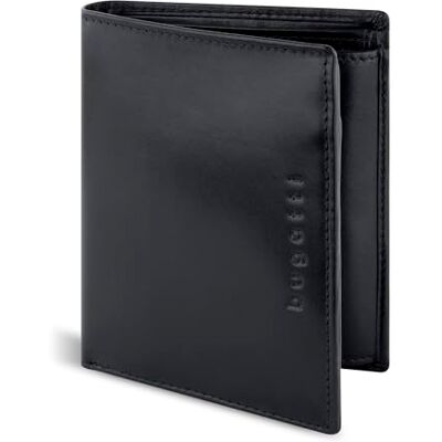 bugatti Romano Heren Portemonnee, RFID Portemonnee voor Mannen, Trifold Zwart bugatti Romano Heren Portemonnee, RFID Portemonnee voor Mannen, Trifold Zwart