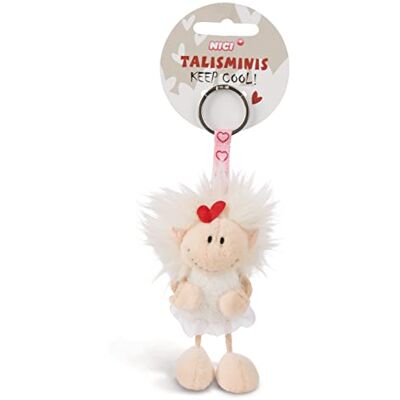 NICI Sleutelhanger engel 7cm wit knuffeldier hanger met sleutelhanger voor sleutelhanger, sleutelhanger en sleutelhanger geluksbrenger tas met boodschap NICI Sleutelhanger engel 7cm wit knuffeldier hanger met sleutelhanger voor sleutelhanger, sleutelhanger en sleutelhanger geluksbrenger tas met boodschap