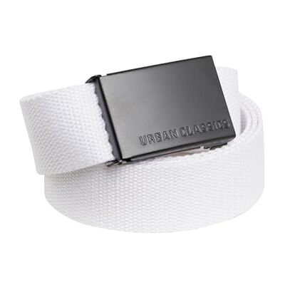 Urban Classics Riem van zeildoek, uniseks (1 stuks), Wit/Zwart One Size Urban Classics Riem van zeildoek, uniseks (1 stuks), Wit/Zwart One Size