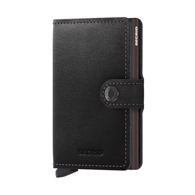 Secrid Mini-portemonnee voor heren, reisaccessoire, kaarthouder in envelopformaat, zwart/bruin, 10,2 x 6,5 x 2,1 cm, klassiek Secrid Mini-portemonnee voor heren, reisaccessoire, kaarthouder in envelopformaat, zwart/bruin, 10,2 x 6,5 x 2,1 cm, klassiek