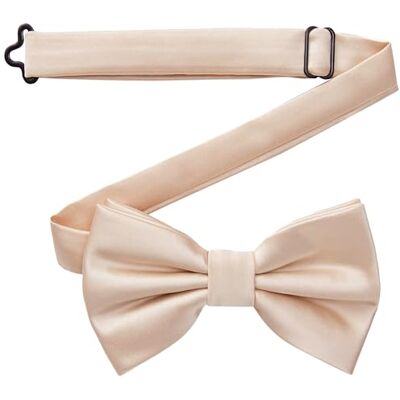 DonDon Vlinderdas voor heren, handgemaakt, zijdelook, 12 x 6 cm, vlinderdas, Beige, Eén maat Eén maat DonDon Vlinderdas voor heren, handgemaakt, zijdelook, 12 x 6 cm, vlinderdas, Beige, Eén maat Eén maat