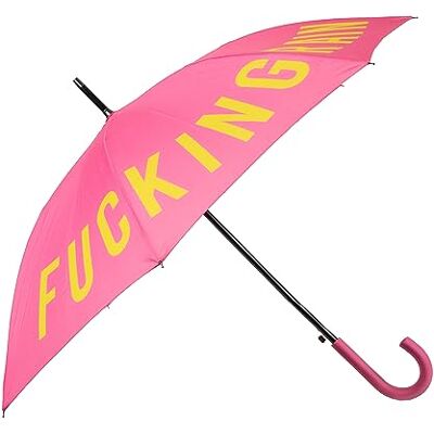Fisura Grote paraplu "Fucking Rain". Roze paraplu voor jongeren. Automatische paraplu met knop. Winddichte paraplu, diameter 106 cm. Fisura Grote paraplu "Fucking Rain". Roze paraplu voor jongeren. Automatische paraplu met knop. Winddichte paraplu, diameter 106 cm.