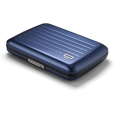 ÖGON -DESIGNS- ÖGON Smart Case V2 aluminium portemonnee, metalen slot, waterbestendig, kaarthouder, RFID-bescherming, tot 10 kaarten, bonnetjes en facturen, marineblauw ÖGON -DESIGNS- ÖGON Smart Case V2 aluminium portemonnee, metalen slot, waterbestendig, kaarthouder, RFID-bescherming, tot 10 kaarten, bonnetjes en facturen, marineblauw