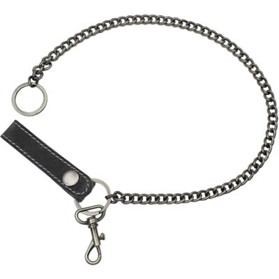 myledershop Metalen ketting voor bikerportemonnee en ober Karabijnhaak en leren riem in de kleur grijs Amerikaanse maat, grijs, Talla única, Amerikaans myledershop Metalen ketting voor bikerportemonnee en ober Karabijnhaak en leren riem in de kleur grijs Amerikaanse maat, grijs, Talla única, Amerikaans