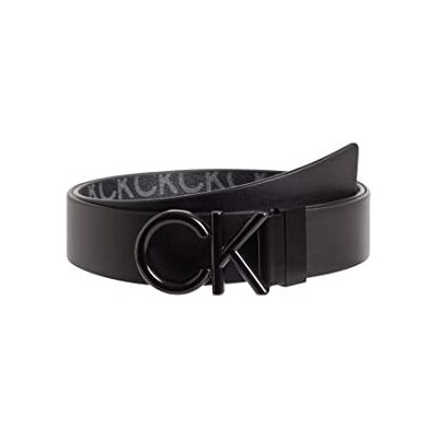 Calvin Klein Verstelbare/omkeerbare herenriem, zwart (Ck Black Smooth/Classic Mono), 100 100 Calvin Klein Verstelbare/omkeerbare herenriem, zwart (Ck Black Smooth/Classic Mono), 100 100