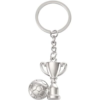 TRIXES Zilveren sleutelhanger met voetbalschoen en trofee Wereldkampioenschap voetbal accessoires Charmante sieraden kerstcadeau verjaardag sleutelhanger voor mannen en vrouwen Taille unique TRIXES Zilveren sleutelhanger met voetbalschoen en trofee Wereldkampioenschap voetbal accessoires Charmante sieraden kerstcadeau verjaardag sleutelhanger voor mannen en vrouwen Taille unique