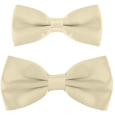 DonDon vader-zoon vlinderdassen set in partnerlook, voorgestrikt en verstelbaar, Beige, One Size One Size DonDon vader-zoon vlinderdassen set in partnerlook, voorgestrikt en verstelbaar, Beige, One Size One Size
