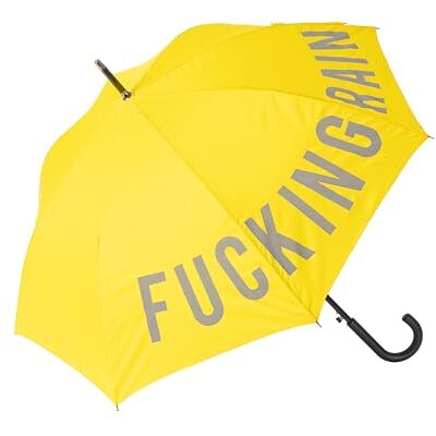 Fisura Grote reflecterende Fucking Rain paraplu. Gele jeugdige paraplu. Automatische paraplu met knop. Stevige winddichte paraplu 106 centimeter in diameter. Fisura Grote reflecterende Fucking Rain paraplu. Gele jeugdige paraplu. Automatische paraplu met knop. Stevige winddichte paraplu 106 centimeter in diameter.