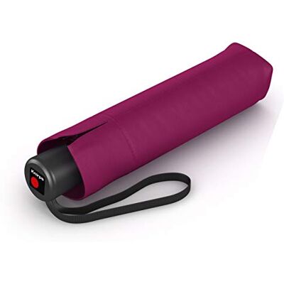 Knirps A.050 Medium Manual zakparaplu, compact, weerbestendig, stabiel, winddicht, donker paars, S, achthoekig Knirps A.050 Medium Manual zakparaplu, compact, weerbestendig, stabiel, winddicht, donker paars, S, achthoekig