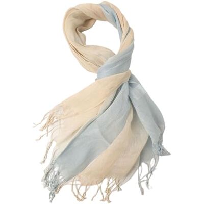 Prettystern Dames Heren 100% Linnen Lange Sjaal Omzoomde Sjaal Lente en Zomer Effen Kleurrijk, T106 blauw kleurverloop 180/55 cm + seitlich 10cm Fransen Prettystern Dames Heren 100% Linnen Lange Sjaal Omzoomde Sjaal Lente en Zomer Effen Kleurrijk, T106 blauw kleurverloop 180/55 cm + seitlich 10cm Fransen