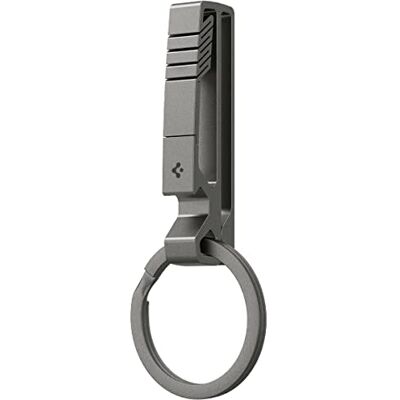 Spigen Metal Fit Sleutelhanger Karabijnhaak met flesopener en clip voor dames en heren Gunmetal Eén maat Spigen Metal Fit Sleutelhanger Karabijnhaak met flesopener en clip voor dames en heren Gunmetal Eén maat