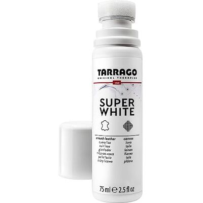 Tarrago Super White 75 ml, wasmiddel, wit, geschikt voor alle oppervlakken, leer, glad leer, kunstleer en canvas, voor schoenen en sneakers, wit, één maat Taille unique Tarrago Super White 75 ml, wasmiddel, wit, geschikt voor alle oppervlakken, leer, glad leer, kunstleer en canvas, voor schoenen en sneakers, wit, één maat Taille unique