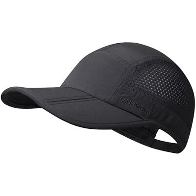 GADIEMKENSD Folding Outdoor Hoed UPF 50+ Sun Protection Mesh Sport Hoed, Zwart, 55-62 55-60 GADIEMKENSD Folding Outdoor Hoed UPF 50+ Sun Protection Mesh Sport Hoed, Zwart, 55-62 55-60