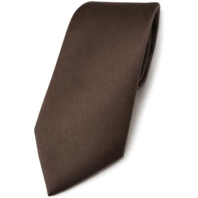 TigerTie Herenstropdas: klassieke satijnen stropdas van 8 cm in effen design, ideaal voor zakelijke afspraken, feestelijke gelegenheden en vrije tijd, donkerbruin, bruin taille: ca. longueur 150 cm, largeur 8 cm TigerTie Herenstropdas: klassieke satijnen stropdas van 8 cm in effen design, ideaal voor zakelijke afspraken, feestelijke gelegenheden en vrije tijd, donkerbruin, bruin taille: ca. longueur 150 cm, largeur 8 cm