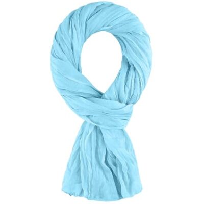 ALLEE DU FOULARD Sjaal, 100% katoen, afmetingen 200 x 110 cm, uniseks, meer dan 50 effen kleuren, Hemelsblauw 110 x 200 cm ALLEE DU FOULARD Sjaal, 100% katoen, afmetingen 200 x 110 cm, uniseks, meer dan 50 effen kleuren, Hemelsblauw 110 x 200 cm