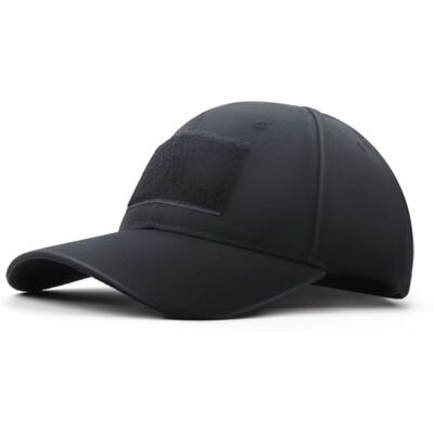 GES Tactische hoed, militaire stijl, heren, leger-, vechter-, baseballpet, zwart. L GES Tactische hoed, militaire stijl, heren, leger-, vechter-, baseballpet, zwart. L
