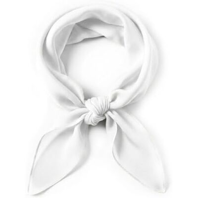 TigerTie Fijne chiffon sjaal voor dames, effen, afmetingen: 58 x 58 cm, Wit Afmeting sjaaltje: ca. Lengte 58 cm, breedte 58 cm TigerTie Fijne chiffon sjaal voor dames, effen, afmetingen: 58 x 58 cm, Wit Afmeting sjaaltje: ca. Lengte 58 cm, breedte 58 cm