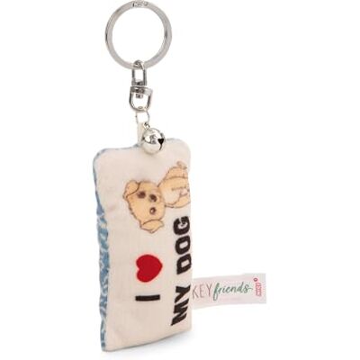 NICI Sleutelhanger Mini pluche kussen I my dog 8cm met bel kleurrijk een trouwe metgezel voor rugzak of tas, sleutelhanger voor groot en klein 62127 NICI Sleutelhanger Mini pluche kussen I my dog 8cm met bel kleurrijk een trouwe metgezel voor rugzak of tas, sleutelhanger voor groot en klein 62127