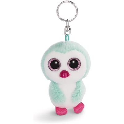 NICI 45548 Glubschis 9cm Yoniko Pinguïn sleutelhanger met grote glinsterende ogen, turquoise/wit, Turkoois/Wit NICI 45548 Glubschis 9cm Yoniko Pinguïn sleutelhanger met grote glinsterende ogen, turquoise/wit, Turkoois/Wit