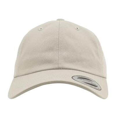 Flexfit Yupoong Low Profile Cotton Twill Unisex 6 Panel Baseball Cap met messing sluiting, Beige taille unique Flexfit Yupoong Low Profile Cotton Twill Unisex 6 Panel Baseball Cap met messing sluiting, Beige taille unique