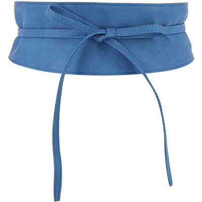 FASHIONGEN Obi riem voor dames, brede Obi-riem, kunstleer van polyurethaan, hoge kwaliteit, MICA, Cyaan Blauw XXX-Large FASHIONGEN Obi riem voor dames, brede Obi-riem, kunstleer van polyurethaan, hoge kwaliteit, MICA, Cyaan Blauw XXX-Large